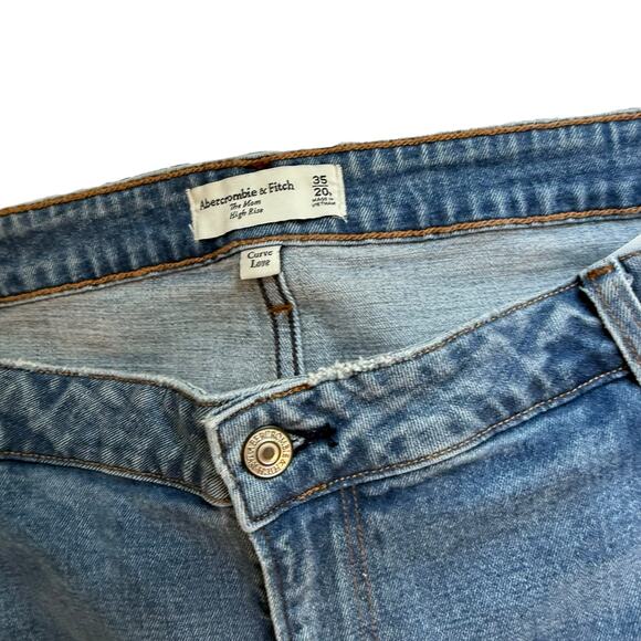NWT Abercrombie & Fitch The Mom High Rise Curve Love Jeans Size 35 / 20R - Picture 9 of 12